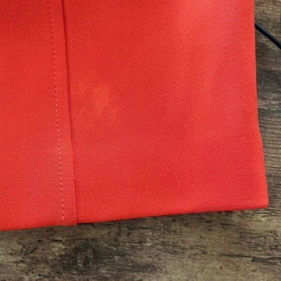 Ralph Lauren Black Label Womens Dress Sz 8 Orange Stretch Wool Sheath USA Made - Picture 13 of 13